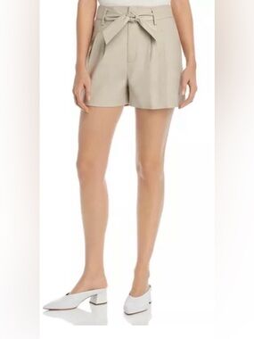Joie Kaylei Shorts, Pleated High-Rise Belted, Size 0, Khaki, New With Tags!